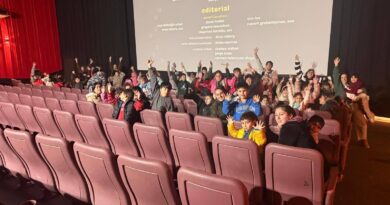 Niñas y niños de La Hora del Barrio disfrutaron de una jornada de cine en Monte Hermoso